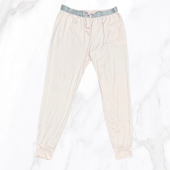 Sheex Women’s Blush Pink Performance Jogger Drawstring PJ Pants, Size M - Picture 1 of 7